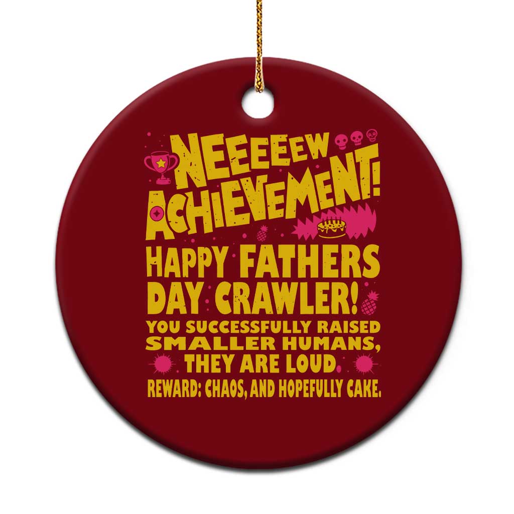 New Achievement Happy Fathers Day Crawler Ceramic Ornament Funny Gamer Dad LitRPG Gaming Milestone