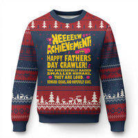 New Achievement Happy Fathers Day Crawler Ugly Christmas Sweater Funny Gamer Dad LitRPG Gaming Milestone