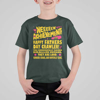 New Achievement Happy Fathers Day Crawler T Shirt For Kid Funny Gamer Dad LitRPG Gaming Milestone
