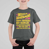New Achievement Happy Fathers Day Crawler T Shirt For Kid Funny Gamer Dad LitRPG Gaming Milestone