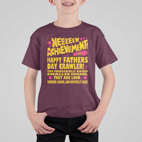 New Achievement Happy Fathers Day Crawler T Shirt For Kid Funny Gamer Dad LitRPG Gaming Milestone