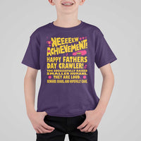 New Achievement Happy Fathers Day Crawler T Shirt For Kid Funny Gamer Dad LitRPG Gaming Milestone