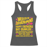New Achievement Happy Fathers Day Crawler Racerback Tank Top Funny Gamer Dad LitRPG Gaming Milestone