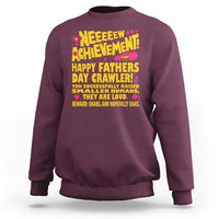 New Achievement Happy Fathers Day Crawler Sweatshirt Funny Gamer Dad LitRPG Gaming Milestone