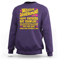 New Achievement Happy Fathers Day Crawler Sweatshirt Funny Gamer Dad LitRPG Gaming Milestone