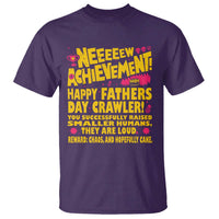 New Achievement Happy Fathers Day Crawler T Shirt Funny Gamer Dad LitRPG Gaming Milestone