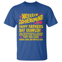 New Achievement Happy Fathers Day Crawler T Shirt Funny Gamer Dad LitRPG Gaming Milestone