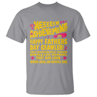 New Achievement Happy Fathers Day Crawler T Shirt Funny Gamer Dad LitRPG Gaming Milestone