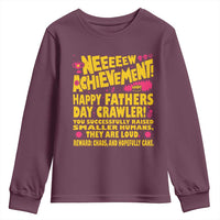 New Achievement Happy Fathers Day Crawler Youth Sweatshirt Funny Gamer Dad LitRPG Gaming Milestone
