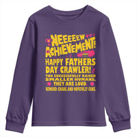 New Achievement Happy Fathers Day Crawler Youth Sweatshirt Funny Gamer Dad LitRPG Gaming Milestone