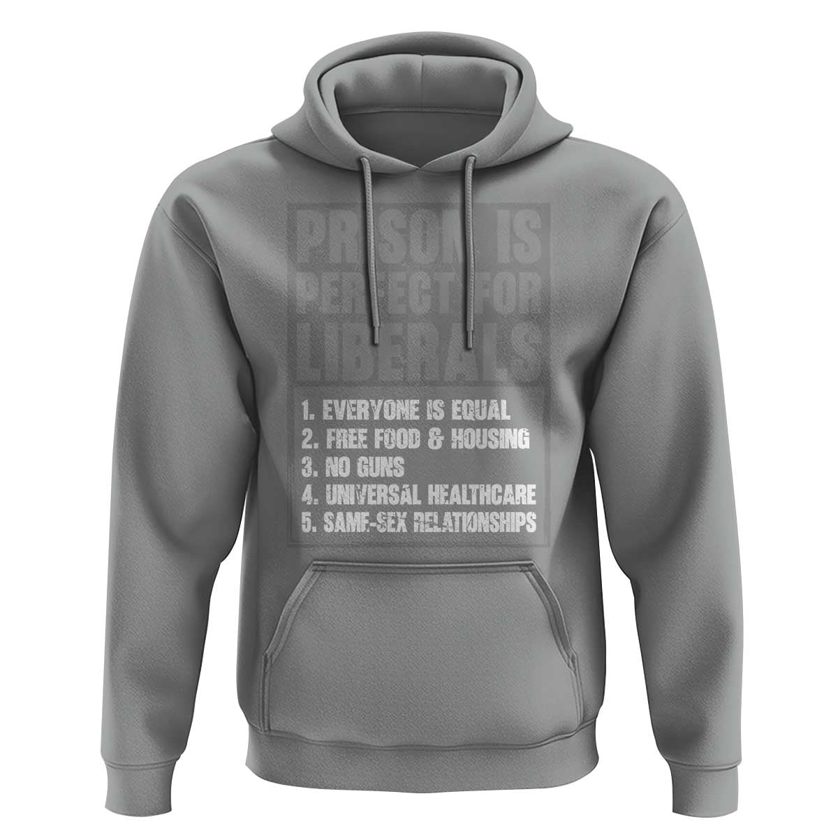 Prison Is Perfect For Liberals Hoodie Satirical List Retro Grunge Conservative Humor