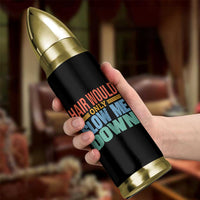 Retro 70s Hair Would Only Slow Me Down Bullet Tumbler Vintage Distressed Typography Funny Bald Joke