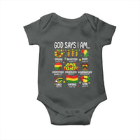 God Says I Am Juneteenth Christian Baby Onesie Pan-African Afrocentric Faith Bible Verses Freedom Day