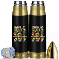 God Says I Am Juneteenth Christian Bullet Tumbler Pan-African Afrocentric Faith Bible Verses Freedom Day