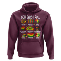 God Says I Am Juneteenth Christian Hoodie Pan-African Afrocentric Faith Bible Verses Freedom Day