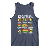 God Says I Am Juneteenth Christian Tank Top Pan-African Afrocentric Faith Bible Verses Freedom Day