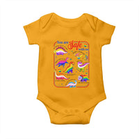 Cute Rainbow Dinosaur LGBTQ Ally Baby Onesie You Are Safe With Me Pride Month