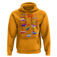 Cute Rainbow Dinosaur LGBTQ Ally Hoodie You Are Safe With Me Pride Month