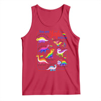 Cute Rainbow Dinosaur LGBTQ Ally Tank Top You Are Safe With Me Pride Month