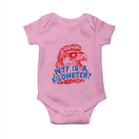 WTF Is A Kilometer Funny American Bald Eagle Baby Onesie Patriotic 4th of July Humor