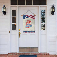 WTF Is A Kilometer Funny American Bald Eagle Patriotic Garden Flag 4th of July Humor