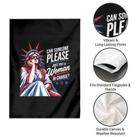Patriotic Lady Liberty Feminist Graphic Garden Flag Can Someone Please Just Put A Woman In Charge Funny Feminism