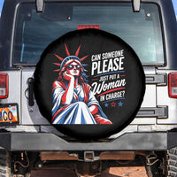 Patriotic Lady Liberty Feminist Graphic Spare Tire Cover Can Someone Please Just Put A Woman In Charge Funny Feminism