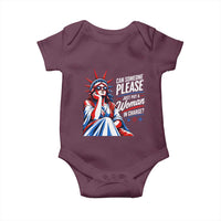 Patriotic Lady Liberty Feminist Graphic Baby Onesie Can Someone Please Just Put A Woman In Charge Funny Feminism