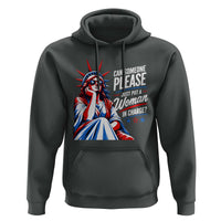 Patriotic Lady Liberty Feminist Graphic Hoodie Can Someone Please Just Put A Woman In Charge Funny Feminism