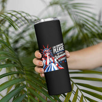 Patriotic Lady Liberty Feminist Graphic Skinny Tumbler Can Someone Please Just Put A Woman In Charge Funny Feminism
