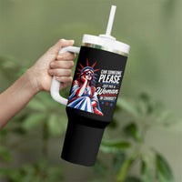 Patriotic Lady Liberty Feminist Graphic Tumbler With Handle Can Someone Please Just Put A Woman In Charge Funny Feminism