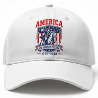 250 Years of Freedom Paul Revere Midnight Ride Baseball Cap Patriotic Historical Revolution American Flag Shield