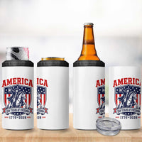 250 Years of Freedom Paul Revere Midnight Ride 4 in 1 Can Cooler Tumbler Patriotic Historical Revolution American Flag Shield
