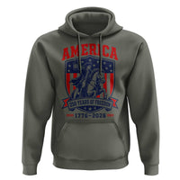 250 Years of Freedom Paul Revere Midnight Ride Hoodie Patriotic Historical Revolution American Flag Shield