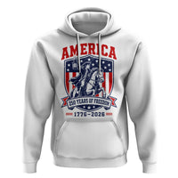 250 Years of Freedom Paul Revere Midnight Ride Hoodie Patriotic Historical Revolution American Flag Shield