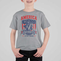 250 Years of Freedom Paul Revere Midnight Ride T Shirt For Kid Patriotic Historical Revolution American Flag Shield