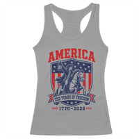 250 Years of Freedom Paul Revere Midnight Ride Racerback Tank Top Patriotic Historical Revolution American Flag Shield