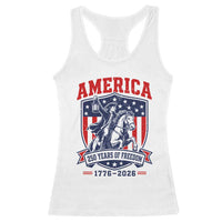 250 Years of Freedom Paul Revere Midnight Ride Racerback Tank Top Patriotic Historical Revolution American Flag Shield