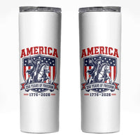 250 Years of Freedom Paul Revere Midnight Ride Skinny Tumbler Patriotic Historical Revolution American Flag Shield