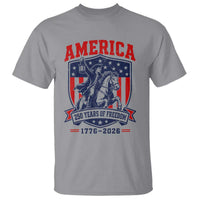 250 Years of Freedom Paul Revere Midnight Ride T Shirt Patriotic Historical Revolution American Flag Shield