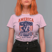 250 Years of Freedom Paul Revere Midnight Ride T Shirt For Women Patriotic Historical Revolution American Flag Shield