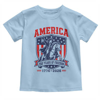 250 Years of Freedom Paul Revere Midnight Ride Toddler T Shirt Patriotic Historical Revolution American Flag Shield