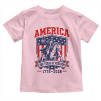 250 Years of Freedom Paul Revere Midnight Ride Toddler T Shirt Patriotic Historical Revolution American Flag Shield