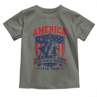 250 Years of Freedom Paul Revere Midnight Ride Toddler T Shirt Patriotic Historical Revolution American Flag Shield