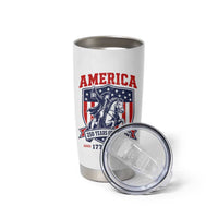 250 Years of Freedom Paul Revere Midnight Ride Tumbler Cup Patriotic Historical Revolution American Flag Shield