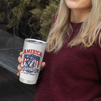 250 Years of Freedom Paul Revere Midnight Ride Tumbler Cup Patriotic Historical Revolution American Flag Shield