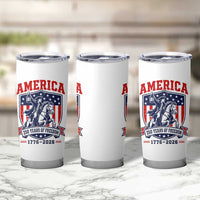 250 Years of Freedom Paul Revere Midnight Ride Tumbler Cup Patriotic Historical Revolution American Flag Shield