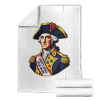 George Washington Patriotic History Graphic Throw Blanket Liberty Looks Good On Me 4th of July Founding Father Humor