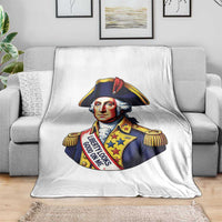 George Washington Patriotic History Graphic Throw Blanket Liberty Looks Good On Me 4th of July Founding Father Humor