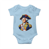 George Washington Patriotic History Graphic Baby Onesie Liberty Looks Good On Me 4th of July Founding Father Humor